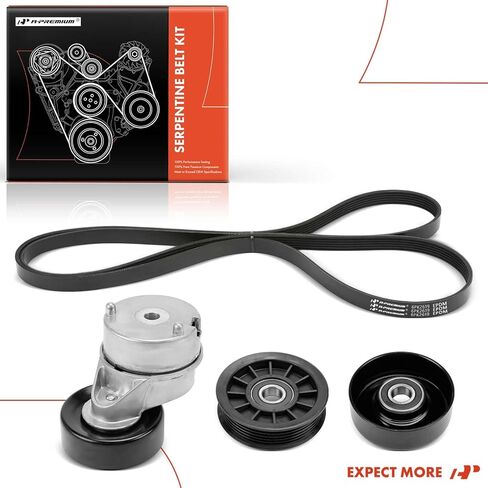 A-Premium Engine Serpentine Belt Drive Kit متوافق مع Ford F-150 F150 2007 2008 ، 4.2L in Saudi Arabia