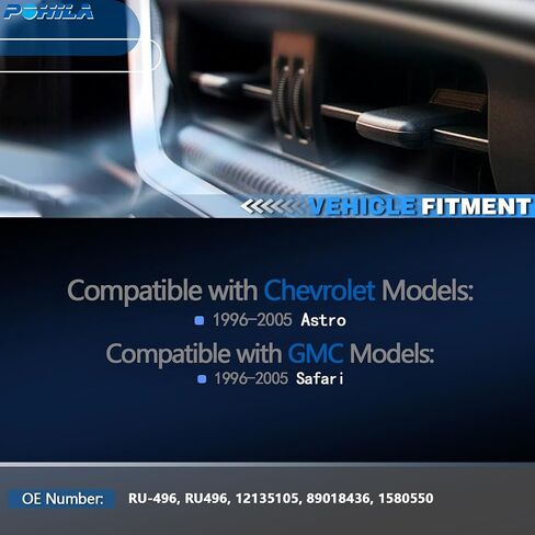 HVAC سخان HVAC الوحدة النمطية لمقاوم محرك المقاوم المتوافق مع Chevy Astro 1996-2005 ، GMC Safari 1996-2005 ، V6 4.3L ، استبدل# 89018436 12135105 RU496 1580550 in Saudi Arabia