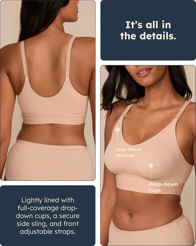 Bliss Nursing Bralette - Ultra-Soft Maternity Bra - Black in Saudi Arabia