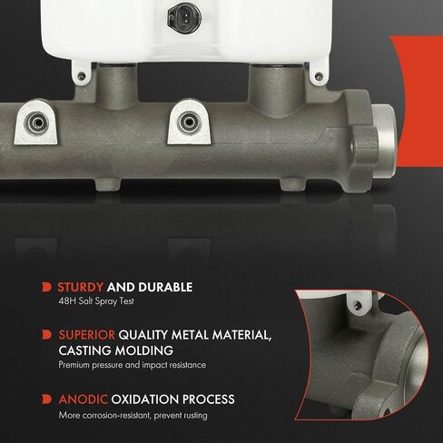A -Premium Brake Master Cylinder مع خزان ومستشعر متوافق مع سيارات شيفروليه و GMC - Express 1500 ، Savana 1500 ، 2008 in Saudi Arabia