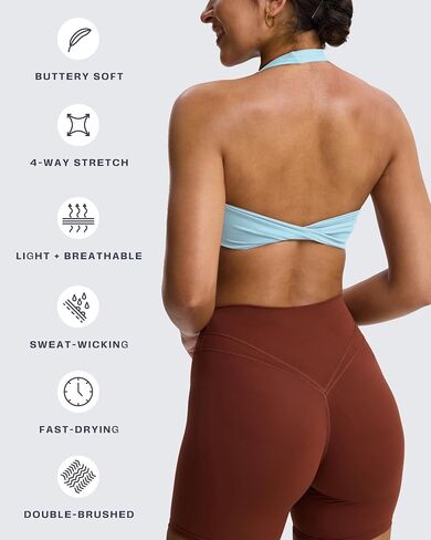 Aoxjox Women's Worning Halter Sport Bras Fitness Litbless Rosie Bra Yoga Crop Top Top in Saudi Arabia