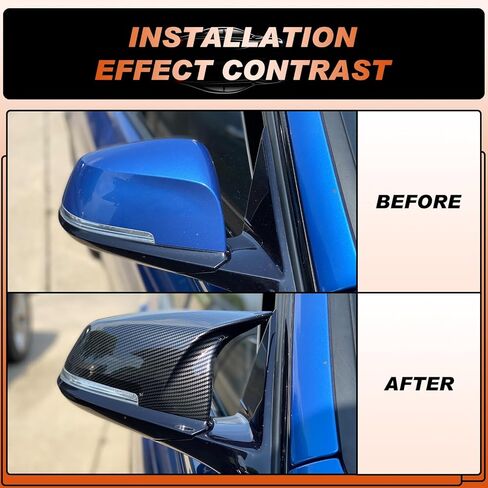 ACLONG Carbon Fiber Mirror Cover Caps Rearview Side Mirror Covers Compatible with BMW 2017 2018 2019 2020 2021 2022 G20 G21 G30 G31 G11 G12 G14 G15 G16-1 Pair in Kuwait