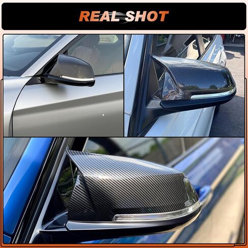 ACLONG Carbon Fiber Mirror Cover Caps Rearview Side Mirror Covers Compatible with BMW 2017 2018 2019 2020 2021 2022 G20 G21 G30 G31 G11 G12 G14 G15 G16-1 Pair in Kuwait