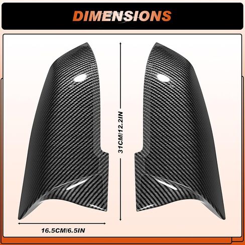 ACLONG Carbon Fiber Mirror Cover Caps Rearview Side Mirror Covers Compatible with BMW 2017 2018 2019 2020 2021 2022 G20 G21 G30 G31 G11 G12 G14 G15 G16-1 Pair in Kuwait