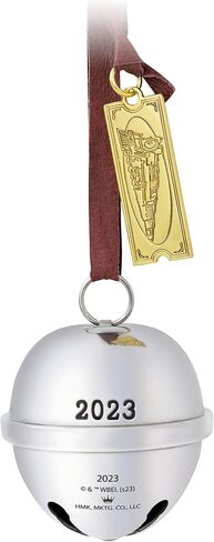 Hallmark Themkake Christmas Ornament 2025 ، The Polar Express Santa's Sleigh Bell 2025 ، Metal ، Hishaf Movie Gifts in Kuwait