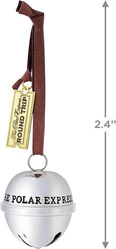 Hallmark Themkake Christmas Ornament 2025 ، The Polar Express Santa's Sleigh Bell 2025 ، Metal ، Hishaf Movie Gifts in Kuwait