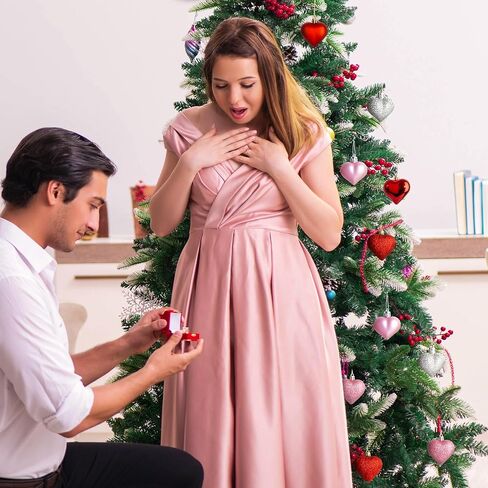 MELISHEER 24PCS VALENTINES DAY HEART الحلي ، حلي معلق من الفضة الوردي الأحمر الكلاسيكي مع أحجامين ، زينة عيد الحب للشجرة ، ديكور الحب في الهواء الطلق هدية حفل زفاف في الهواء الطلق in Kuwait