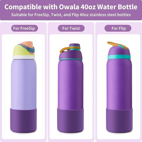 Silicone Boot for Owala 24oz FreeSip & Flip, Raised Height Sleeve, Pink in Saudi Arabia