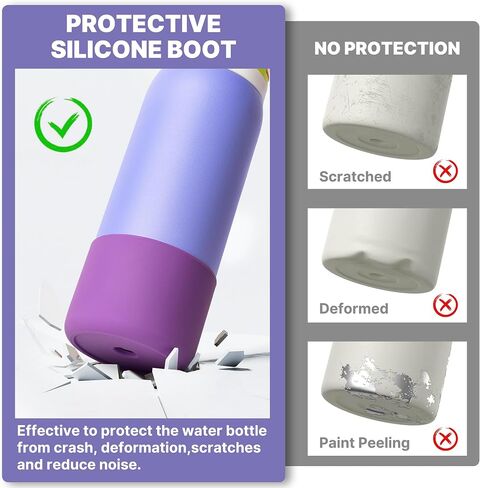 Silicone Boot for Owala 24oz FreeSip & Flip, Raised Height Sleeve, Pink in Saudi Arabia