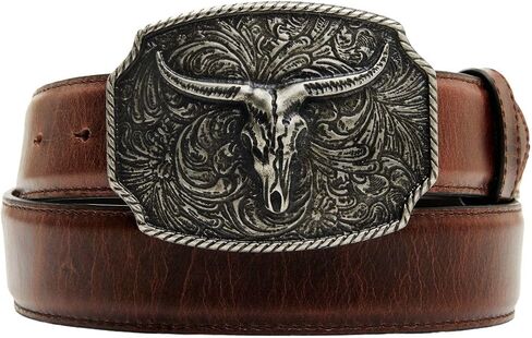 Cody James Men's Longhorn Scroll Buckle Belt - Cjasp22bt1 in Saudi Arabia