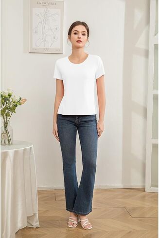 قمصان قصيرة من القمصان للنساء المحملات الأساسية التي تقطعها tshirts قمم الصيف غير الرسمية Crewneck Place Petite قمم in Saudi Arabia