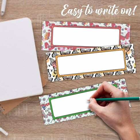 30 Pcs Self Adhesive Name Stickers, Orange,Strawberry,Watermelon Theme Name Tags,Students Desk Stickers for Classrooms, Storage Box Labels,Classroom Office Decorations and Supplies - A03 in Saudi Arabia