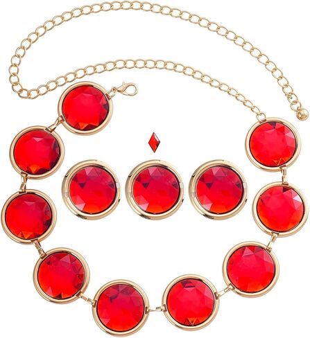 5 قطع من حزام خصر الهالوين للنساء، أحزمة من حجر الراين والأحجار الكريمة الأكريليك مع سلسلة قابلة للتعديل in Kuwait