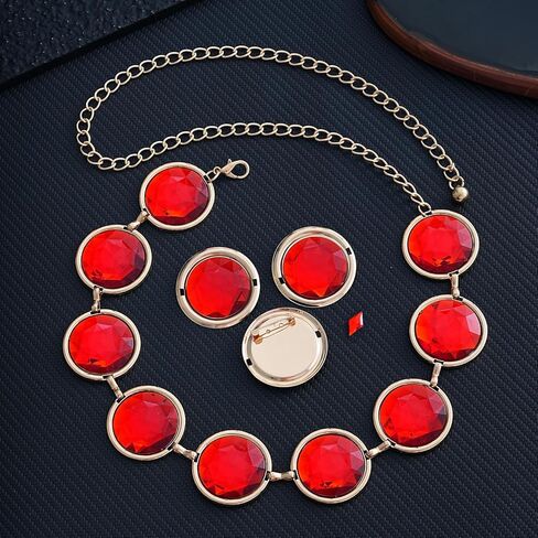 5 قطع من حزام خصر الهالوين للنساء، أحزمة من حجر الراين والأحجار الكريمة الأكريليك مع سلسلة قابلة للتعديل in Kuwait