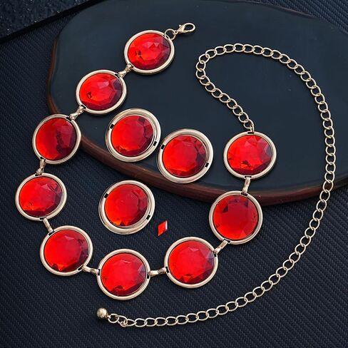 5 قطع من حزام خصر الهالوين للنساء، أحزمة من حجر الراين والأحجار الكريمة الأكريليك مع سلسلة قابلة للتعديل in Kuwait