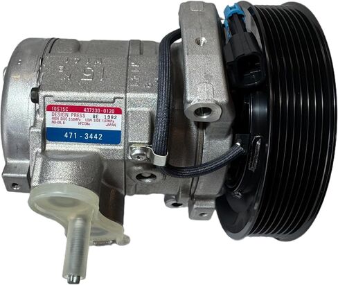 OEM for Freightliner Cascadia Denso A/C Air Conditioning Compressor 22-75520-000 22-65771-001 471-3442 Fits all Cascadias with DD13 DD15 DD16 engines Made in Japan in Saudi Arabia