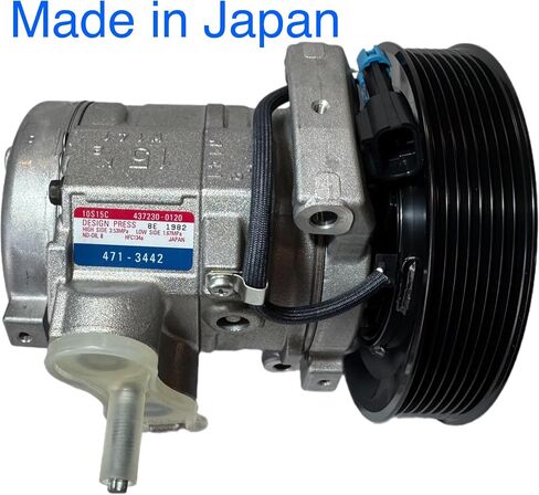 OEM for Freightliner Cascadia Denso A/C Air Conditioning Compressor 22-75520-000 22-65771-001 471-3442 Fits all Cascadias with DD13 DD15 DD16 engines Made in Japan in Saudi Arabia