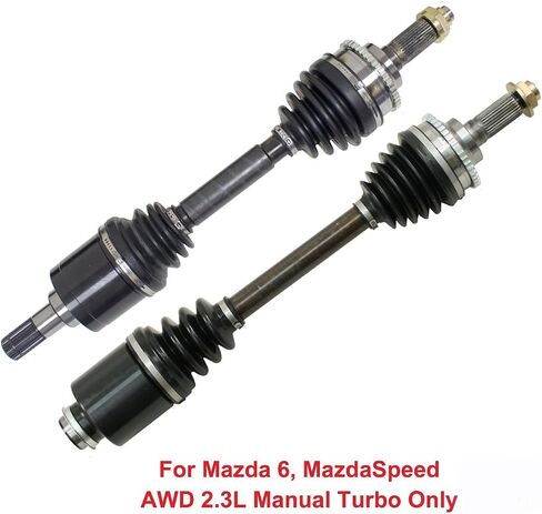 DTA MZ23152314A Front Left Right Pair - 2 New Premium CV Axles Compatible with 2006-2007 Mazda 6, Mazdaspeed Model 2.3L Turbo Manual, AWD in Saudi Arabia
