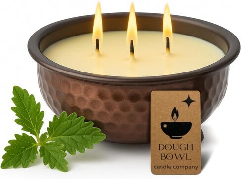 شمعة صحن العجين Candle Co. Mahogany Teakwood Candle - شموع الصويا القوية المعطرة للرجال كهف مع رائحة مسكي ، 3 فتيل ديكور غرفة رجالي ، أساسية في غرفة الفخامة المذكر ، أشياء فريدة من نوعها مع وقت حرق 50 ساعة in Kuwait