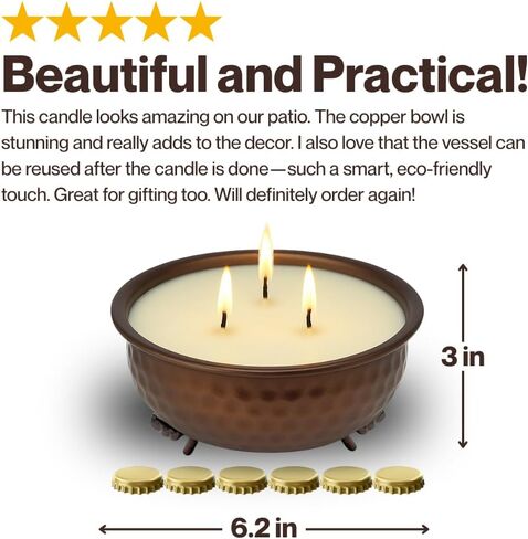 شمعة صحن العجين Candle Co. Mahogany Teakwood Candle - شموع الصويا القوية المعطرة للرجال كهف مع رائحة مسكي ، 3 فتيل ديكور غرفة رجالي ، أساسية في غرفة الفخامة المذكر ، أشياء فريدة من نوعها مع وقت حرق 50 ساعة in Kuwait