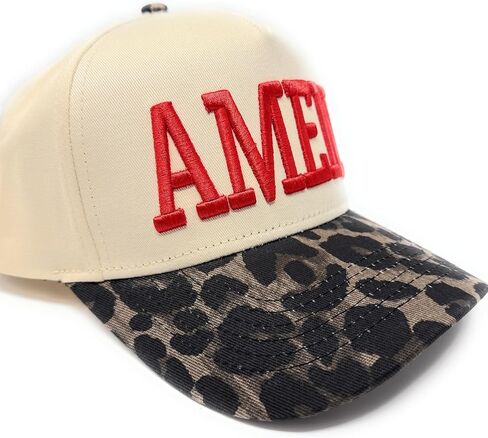 Leopard Leopard Amen Trucker Cap ، تطريز نفخة ، حافة طباعة الفهد ، إغلاق Snapback in Kuwait