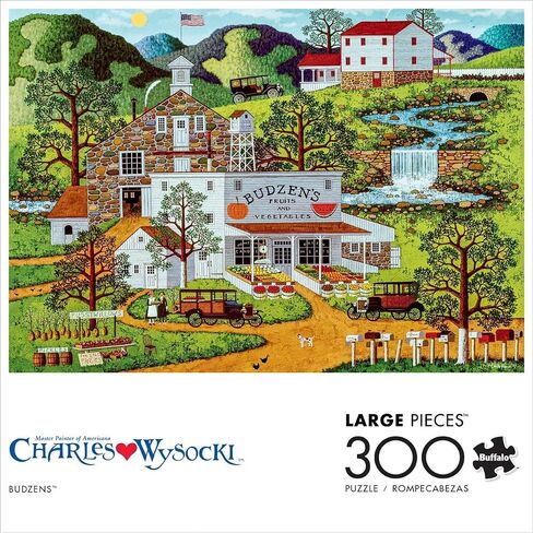 Buffalo Games - Charles Wysocki - Devilstone Harbor - 300 Piece Jigsaw Puzzle for Adults 14 and up Challenging Puzzle Perfect for Game Nights - Finished Puzzle Size is 21.25 x 15.00 in Saudi Arabia