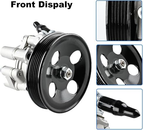 Power Steering Pump with Pulley Compatible with Toyota Sequoia V8 4.7L 2001 2002 2003 2004 2005 2006 2007, Toyota Tundra V8 4.7L 2000 to 2006, Replacement for 21-5264, 443100C030 in Saudi Arabia