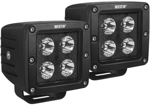 Westin 09-12205B-PR HyperQ B-Force LED LED LED Auxiliary Lights Beam 3.2x3 in. 5W (مجموعة 2) in Saudi Arabia