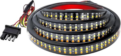 شريط خلفي خلفي ، شريط LED مزدوج 59 بوصة مع الأضواء العكسية للفرامل ، شريط ضوء الإشارة الخلفي المقاوم للماء لسيارة سيارة بيك آب شاحنة السيارة (أبيض وأحمر) in Kuwait