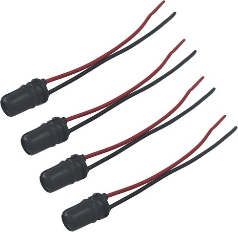 4pcs T10 موصل مسبق المقبس للمصابيح الكهربائية ، 194 قابس أنثى W5W 194 مآخذ لمبة مع 4.33 "تسخير الأسلاك ، ملاءمة عالمية للسيارات ، استبدال المصابيح LED in Kuwait
