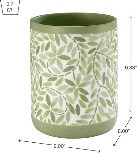 Avanti Linens Accessories Bathroom Essentials, Jar, Green in Saudi Arabia
