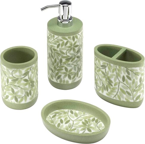 Avanti Linens Accessories Bathroom Essentials, Jar, Green in Saudi Arabia