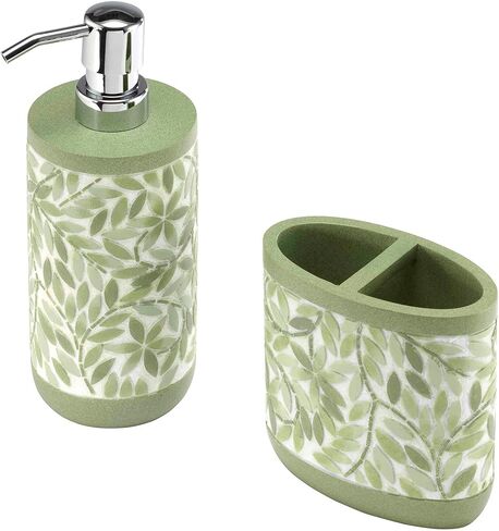 Avanti Linens Accessories Bathroom Essentials, Jar, Green in Saudi Arabia