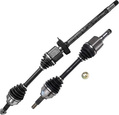 Detroit Axle - FWD Front 2PC CV Axles for Ford Flex Taurus Lincoln Mks Mksury Sable [بشكل طبيعي] ، استبدال مهاوي محور CV 2 in Saudi Arabia