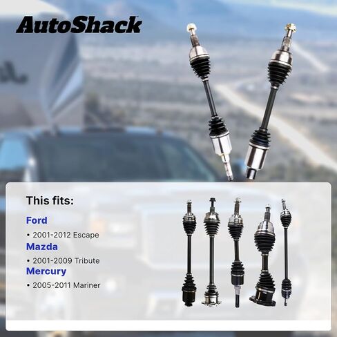 AutoShack Front Right CV Axle Shaft Assembly Replacement for 2001-2012 Ford Escape 4WD, FWD 2005-2011 Mercury Mariner 4WD, FWD 2005-2007 Ford Escape AWD Passenger Side DSK119 in Saudi Arabia