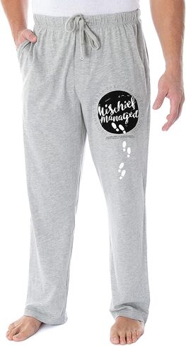 Harry Potter Pajama Pants Men's Mischief Managed Solemnly Swear I Am Up To No Good Loungewear Sleep Pants in Saudi Arabia