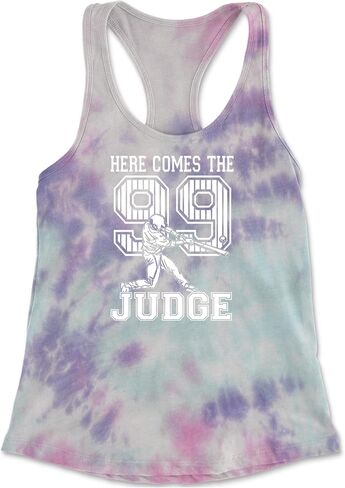 هنا يأتي القاضي 99 NY Baseball Racerback Tank Top للنساء ، ناعم ، ملاءمة in Kuwait