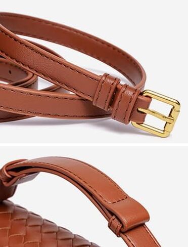 Woven Purses for Women Elegant PU Leather Woven Top-handle Bag Tote Crossbody Shoulder Bag for Work Vacation in Kuwait