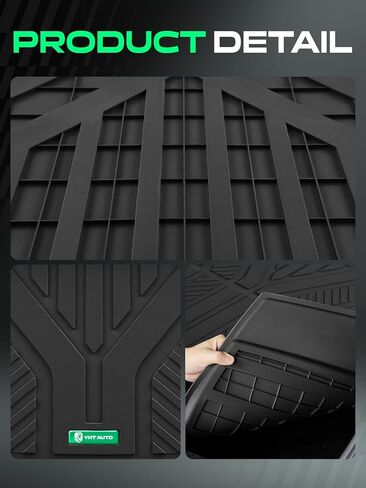 YHTAUTO Front Trunk Mat & Cargo Mat Compatible with Tesla Model Y Juniper 2025 2026 TPE All Weather Waterproof Anti-Slip Odorless Frunk Mat Rear Storage Mats, Black Set of 3 in Saudi Arabia