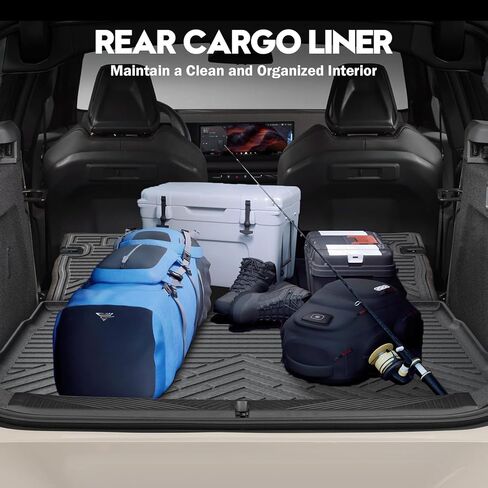 حصيرة شحن Trunk Kust لعام 2025 BMW X3 ، بطانة الشحن الخلفية المطاطية مع حصيرة مسند الظهر لإكسسوارات X3 جميع حماية الطقس حافة المقعد الخلفي حافة عالية in Kuwait