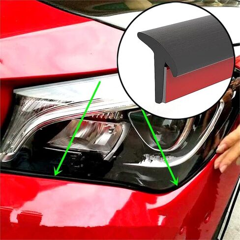 Universal Auto Inclined T-Shaped Rubber Edge Trim Strip Car Door Trunk Lid Gap Seal Prevent Dust Sound Insulation Strip(16m) in Saudi Arabia