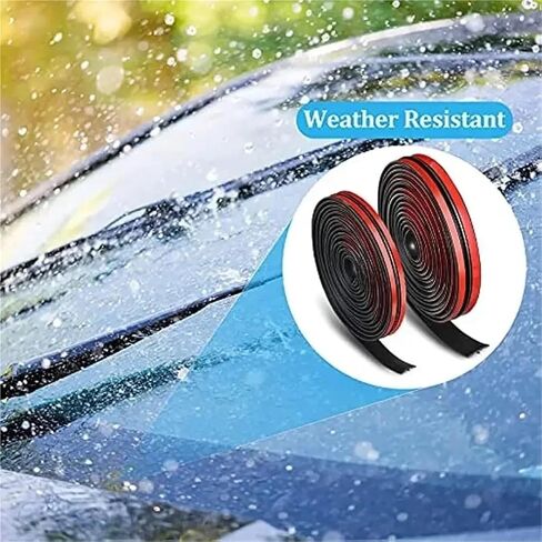 14/19mm Car Weather Stripping Car Windshield Weather Seal Rubber Stripping Trim Weatherstrip Adhesive T Shape Sunroof Seal Cover(19mm x2m) in Saudi Arabia