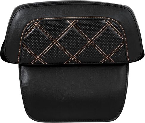 HR3 Backrest Pad for Razor & Chopped Tour-Pack Compatible with 2014-later Harley Touring Road King, Road Glide, Street Glide, Electra Glide, Tri Glide (Style A, Black Stitches) in Kuwait