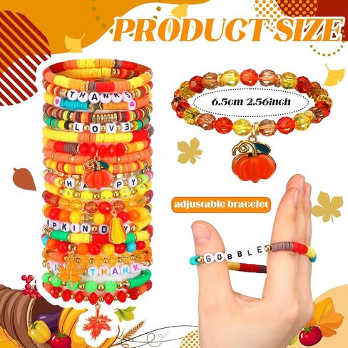 Henoyso 62 PCS Fall Clay Beded Beaded Beaded Breaded Bacelets Bracelets Friendlets Braclets Braclets for Women ، Surfer Listband Heishi Stretch Surfer Fin in Saudi Arabia