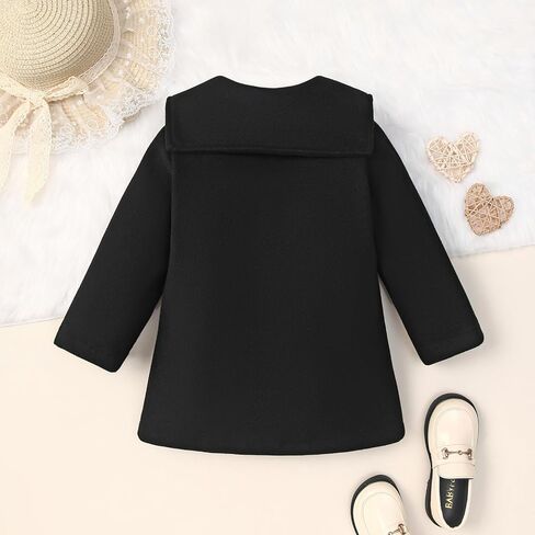 Goodplayer Baby Boy Girl Coat Toddler Pea Coat Fall Winter Jacket Outerwear for Baby Buttons Coat Clothes in Kuwait