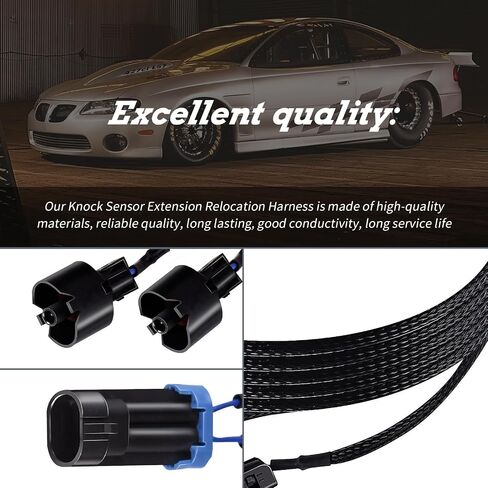 Gen3 Knock Sensor Relocation Extension Harness Compatible with LS1 LS6 LQ4 LM7 L59 LR4 L33 Engine,for Gen 3 Single-Wire Knock sensors(Not Fits Gen 4 (2) Wire Knock sensors) in Saudi Arabia