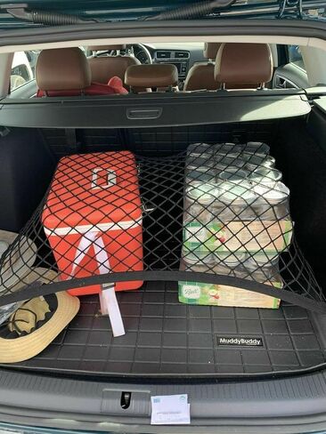 Trunk Organizer Cargo Net for Volkswagen Golf SPORTWAGEN 2010-2020 – Floor Style Cargo Net for SUV - Premium Mesh Car Trunk Organizer Vehicle Carrier Storage - Compatible with VW Golf in Saudi Arabia
