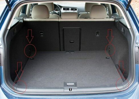 Trunk Organizer Cargo Net for Volkswagen Golf SPORTWAGEN 2010-2020 – Floor Style Cargo Net for SUV - Premium Mesh Car Trunk Organizer Vehicle Carrier Storage - Compatible with VW Golf in Saudi Arabia
