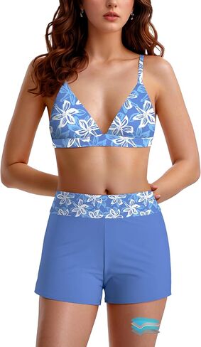 Beautikini Period Swimwear Two Piece Menstrual Swimsuit Bikini Sets Leakproof Tummy Control High Waist Bathing Suit for Girls in Saudi Arabia