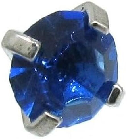 316L Surgical Steel Internally Threaded Prong Set Round Gem Dermal Top Anchor 14g in Kuwait